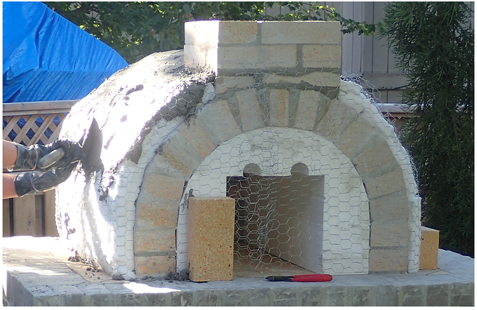 STUCCO ON PIZZA OVEN BY BRICKWOOD OVENS