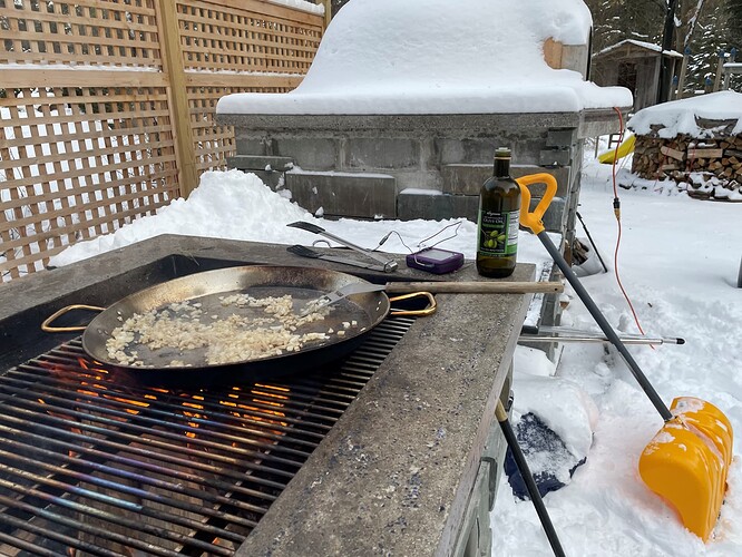 Paella in the snow