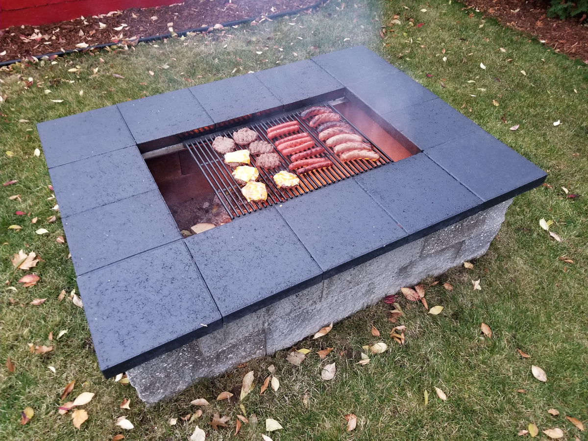 brick fire pit grill